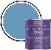 Rust-Oleum Blauw Keukentegelverf Zijdeglans - Korenbloemblauw 750ml