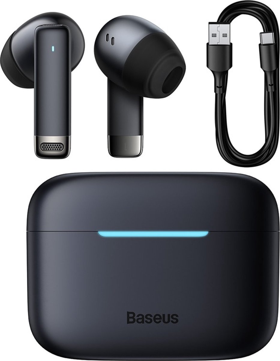 Baseus Bowie E9 - Draadloze Oordopjes - Noise Cancelling - Zwart