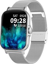 AVALUE Smartwatch Dames & Heren - Horloge voor iOS - Smartwatch Android en HarmonyOS geschikt - Zilver