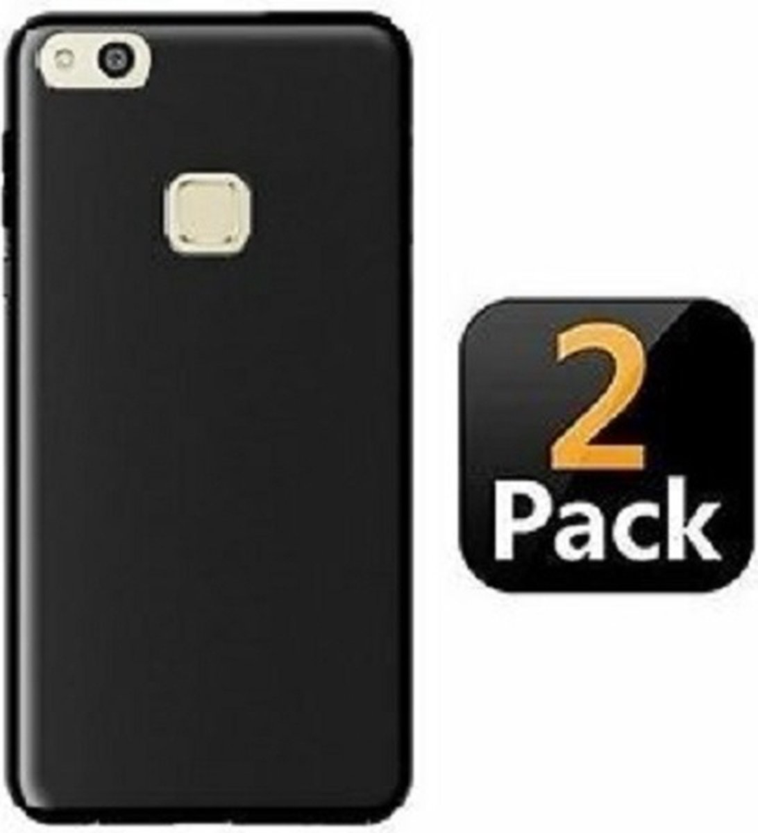 Huawei P10 Lite Hoesje Siliconen TPU Zwart 2x