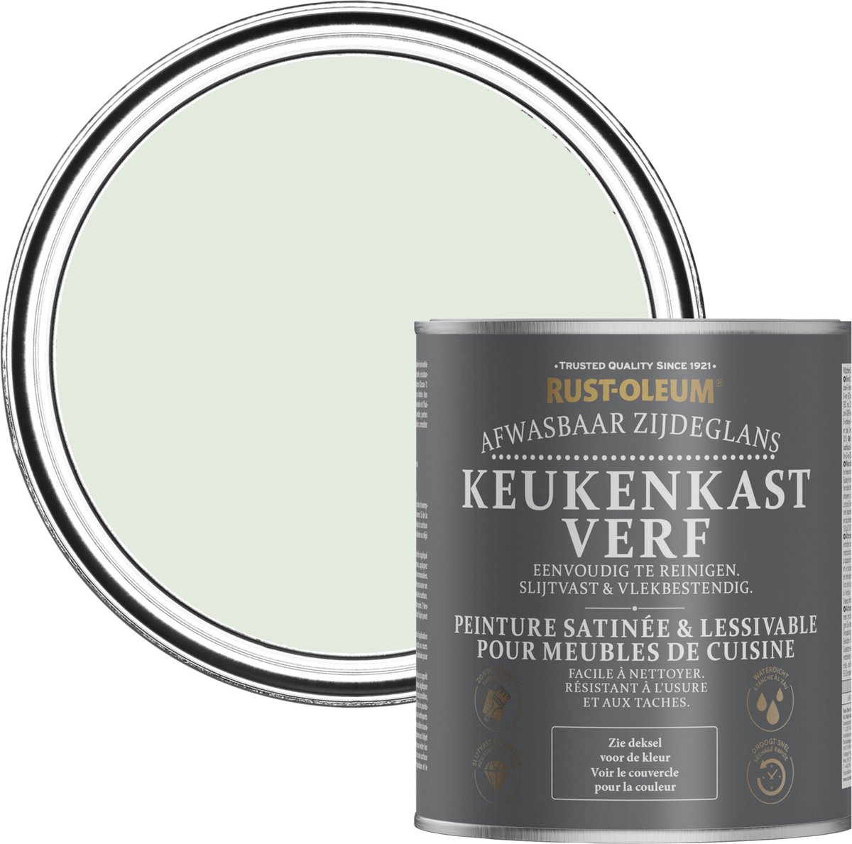 Rust-Oleum Groen Keukenkastverf Zijdeglans - Saliemist 750ml