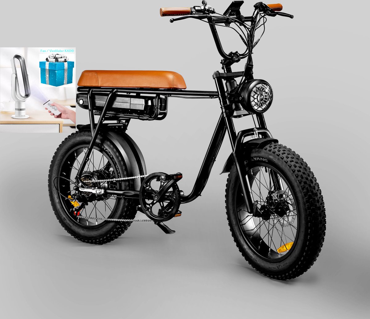 EBIKE, Large capacity battery long range 48v 12.5ah 750w, 25-50 km/u electric bicycle electric bike, Black - Merkloos