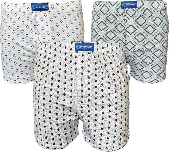 Embrator 3-pack mannen Boxershort Loose Fit katoen XL