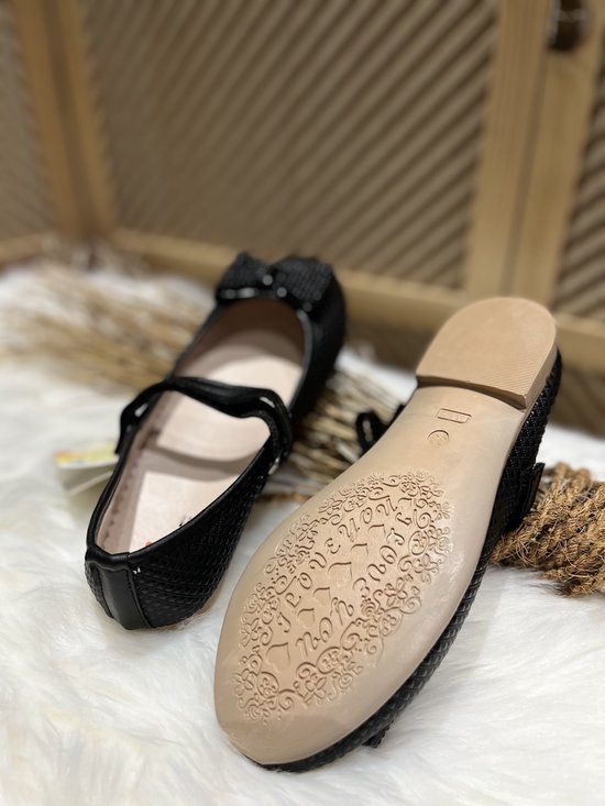 Slip schoenen Politieagent kaping meisjesschoenen-luxe feestschoenen-kinderschoenen-leren ballerina- schoenen  met... | bol.com