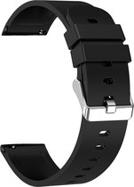 Bizoule Silicone Smartwatch Strap CS3 Smartwatch - Zwart- Argent - 20mm