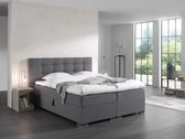 Bol.com Boxspring bed Malaga Grijs 120x200 compleet bed inclusief topper seats and beds aanbieding