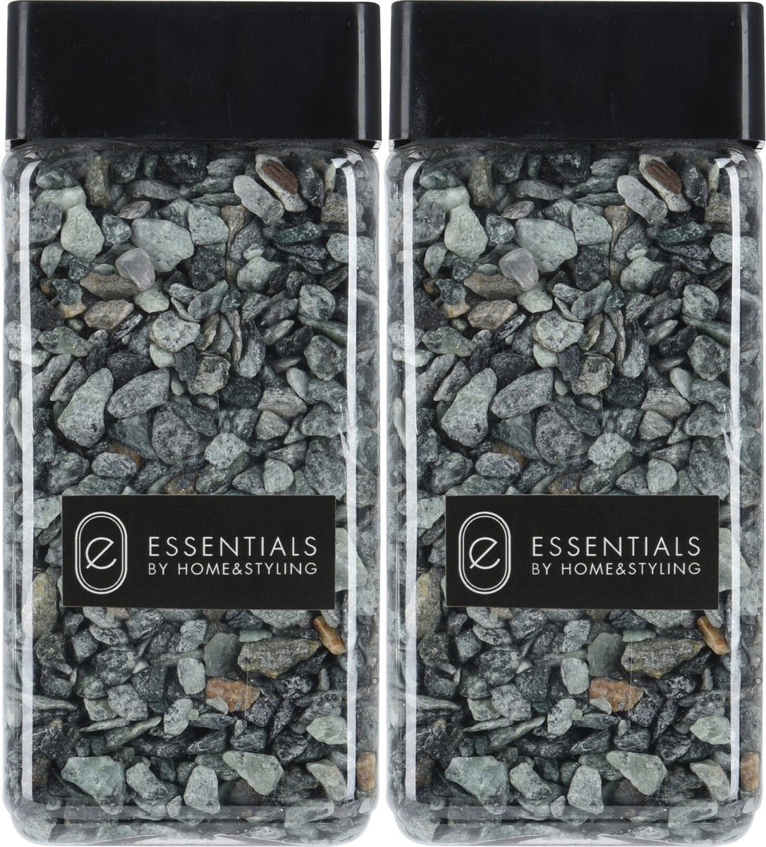 Decoratie steentjes/hobby steentjes - Groen - 1100 ml - 5/8 mm