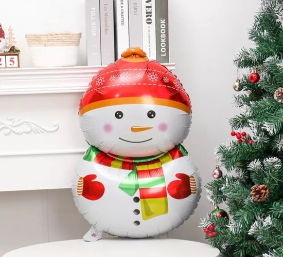 kerstversiering - folieballon - ballon - kerst - decoratie - feest - sneeuwpop