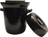 zuurkoolpot - Fermentatiepot - Zuurkoolvat 5 liter (bruin/klassiek)
