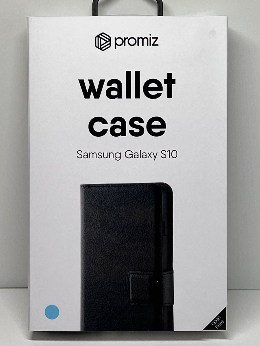 Promiz - Wallet Case - Black - for Samsung Galaxy S10