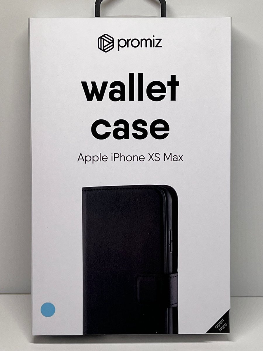 Promiz - Wallet Case - Black - For Apple iPhone Xs Max