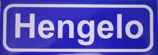 Panneau de nom de lieu aimant pour réfrigérateur Hengelo.