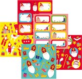 Sinterklaas cadeau stickers - naam stickers - 15 vellen