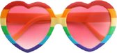 Faram Party - Zonnebril - Hippie Flower Power Sixties - hartjes glazen - regenboog kleuren