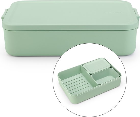 Brabantia Make & Take Bento Lunchbox - Grand - Plastique - Vert jade