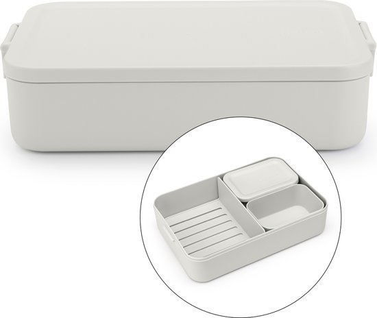 Brabantia Make & Take Bento Lunchbox incl Bentobox - Large - Kunststof - Light Grey
