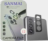 Metalen Camera Lens Protector Voor Samsung Galaxy S22 Aluminium Camera Cover Frame ZWART - 1STUK