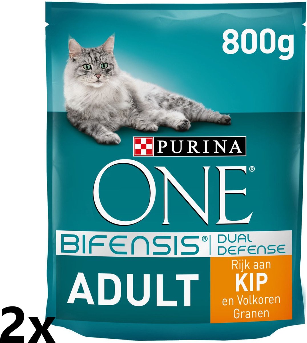 Purina One - Adult - Kip & Granen - Kattenvoer - 2x800g