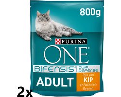 Purina One - Adult - Kip & Granen - Kattenvoer - 2x800g