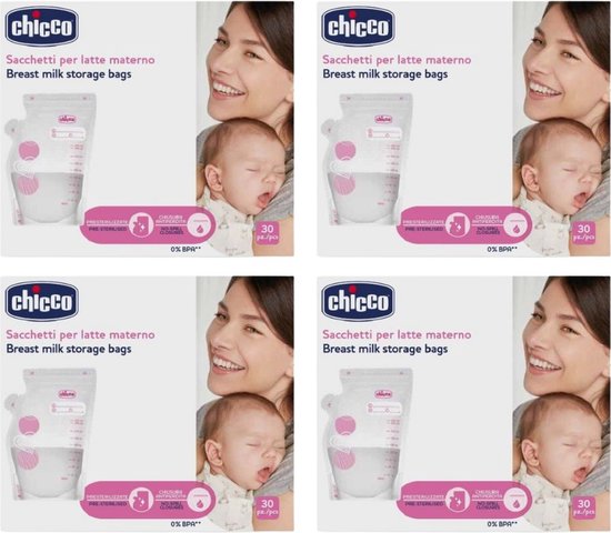  - Chicco - Borstvoeding bewaarzakjes - 4 x 30 zakjes