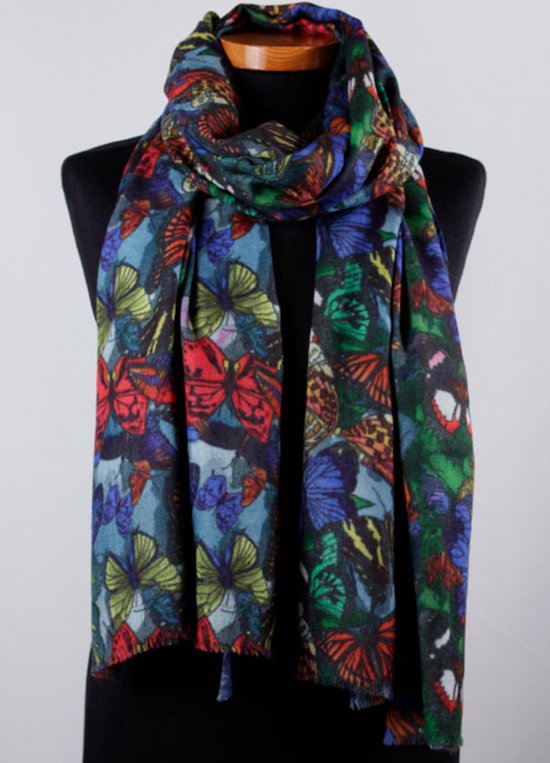 Cashmere sjaal Vlinder - Luxe sjaal - 75 x 200 cm