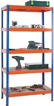 Practo Home - Armoire - Rack de stockage - Heavy Duty 945 rouge-bleu - 1000 kg - 90x45x177 cm