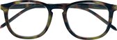 Noci Eyewear RNCD030 gerecyclede leesbril +2.50 - mat tortoise - incl. opbergzakje