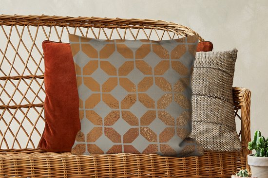 Coussins - Motifs - Or - Luxe - Grijs - 50x50 cm