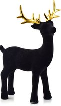 SANTA LILA Decoratief beeld - H26x17x6 cm - Rendier - Zwart goud