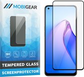 Mobigear Screenprotector geschikt voor OPPO Reno 8 Glazen | Mobigear Premium Screenprotector - Case Friendly - Zwart