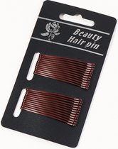 Curved Bobby Pins 48 stuks Bruin - Haarpin - Haarschuifje - haarspeld - haar styling tool