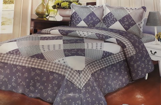 Couvre-lit patchwork coloré de haute qualité 2 avec 2 oreillers 220x240cm,  couvre-lit... | bol.com