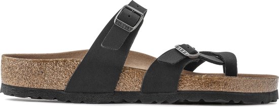 Birkenstock Mayari Dames Slippers Black Regular-fit | Zwart | Imitatieleer | Maat 37 | 1021176