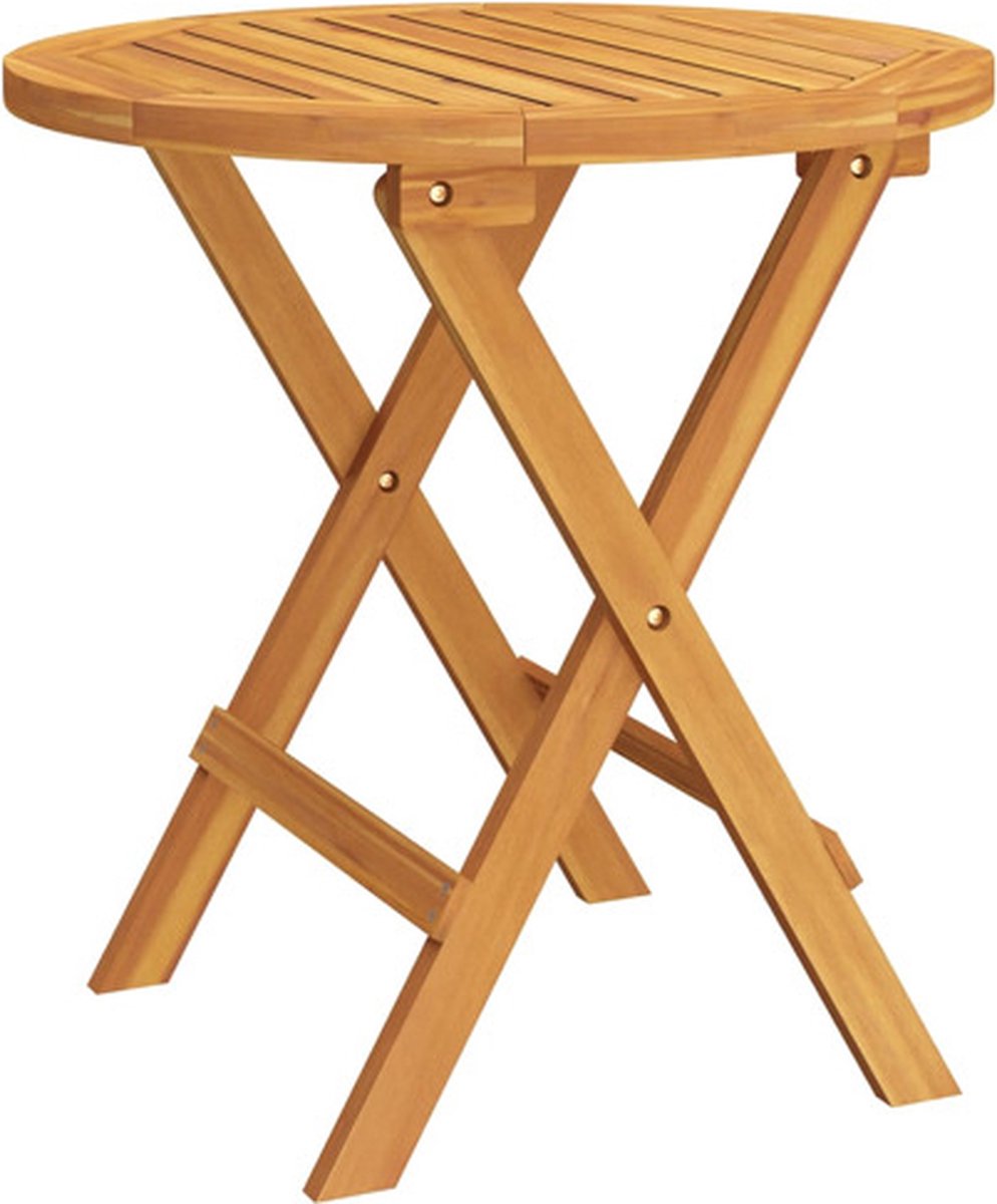 vidaXL Bistrotafel Ø46x47 cm massief acaciahout