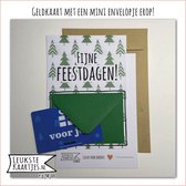 Geldkaart met mini Envelopje -> Kerst – No: 19 (Fijne Feestdagen - Kerstbomen, Groen) - LeuksteKaartjes.nl by xMar