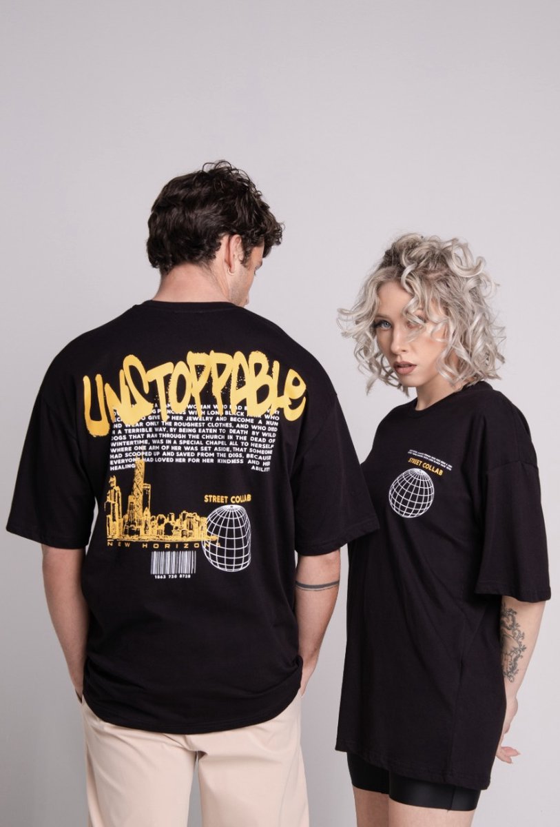 Aarhon-Unisex-Oversized-T-shirt-Unstoppable-Heren-Dames-Maat-M