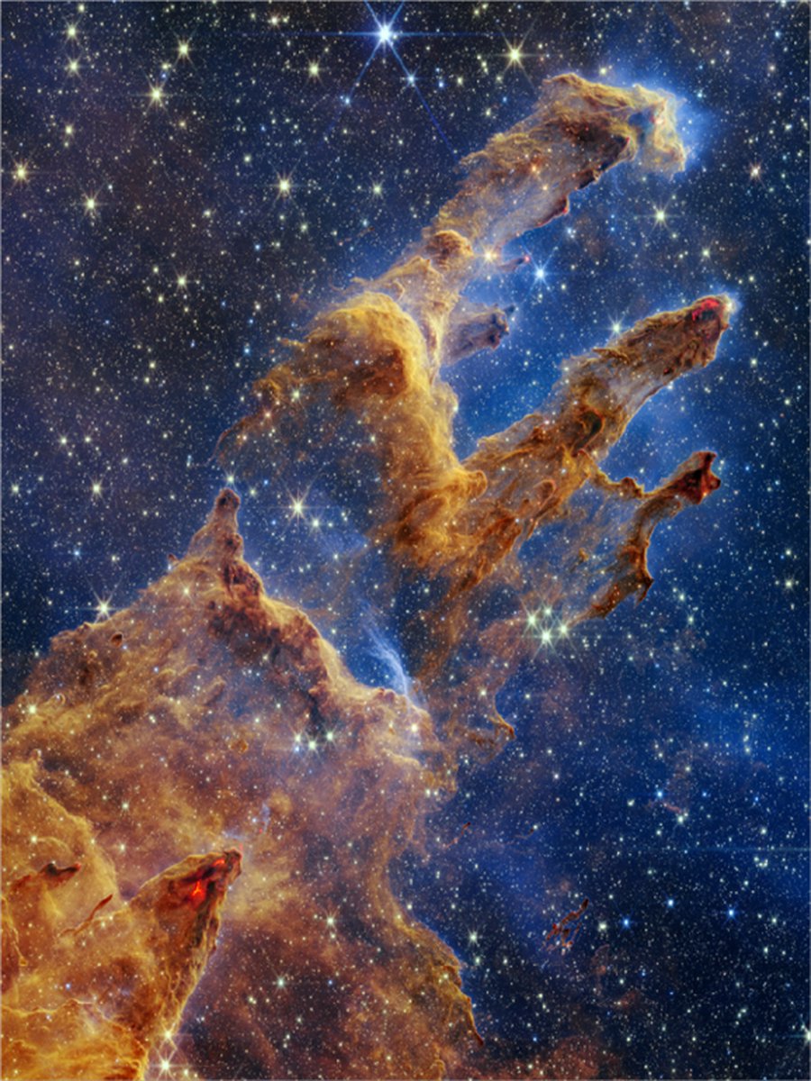 TP Aviation Art NASA - TP Aviation Art - Poster - Aluminium - 9. Zuilen der Schepping – 45x60cm Gekleurd