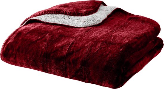 Dreams & Drapes - Woodland Bear fleece deken (150 x 20 cm) - superzachte fleece deken - natuurlijke sherpa fleece plaid met bosdieren - beddengoed in bos - bijpassende dekbedovertrekken beschikbaar