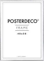 Fotolijst - Posterdeco - Premium Metaal - Fotomaat 40x50 cm - Posterlijst - Fotolijstje - Zilver
