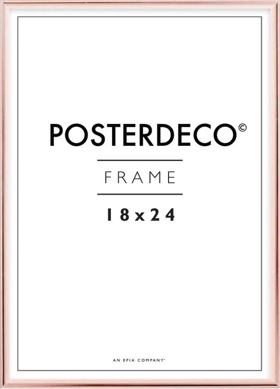 Fotolijst - Posterdeco - Premium Metaal - Fotomaat 18x24 cm - Posterlijst - Fotolijstje - Rose