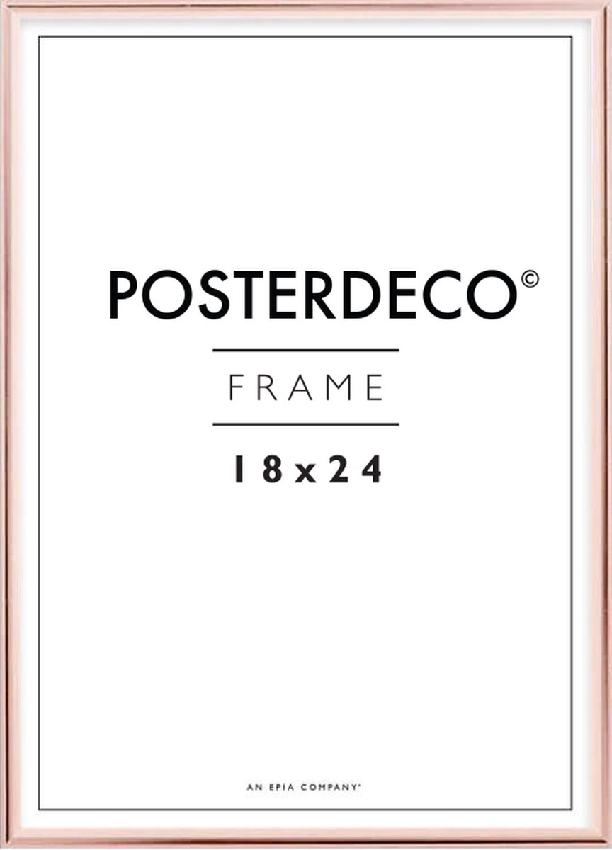 Fotolijst - Posterdeco - Premium Metaal - Fotomaat 18x24 cm - Posterlijst - Fotolijstje - Rose