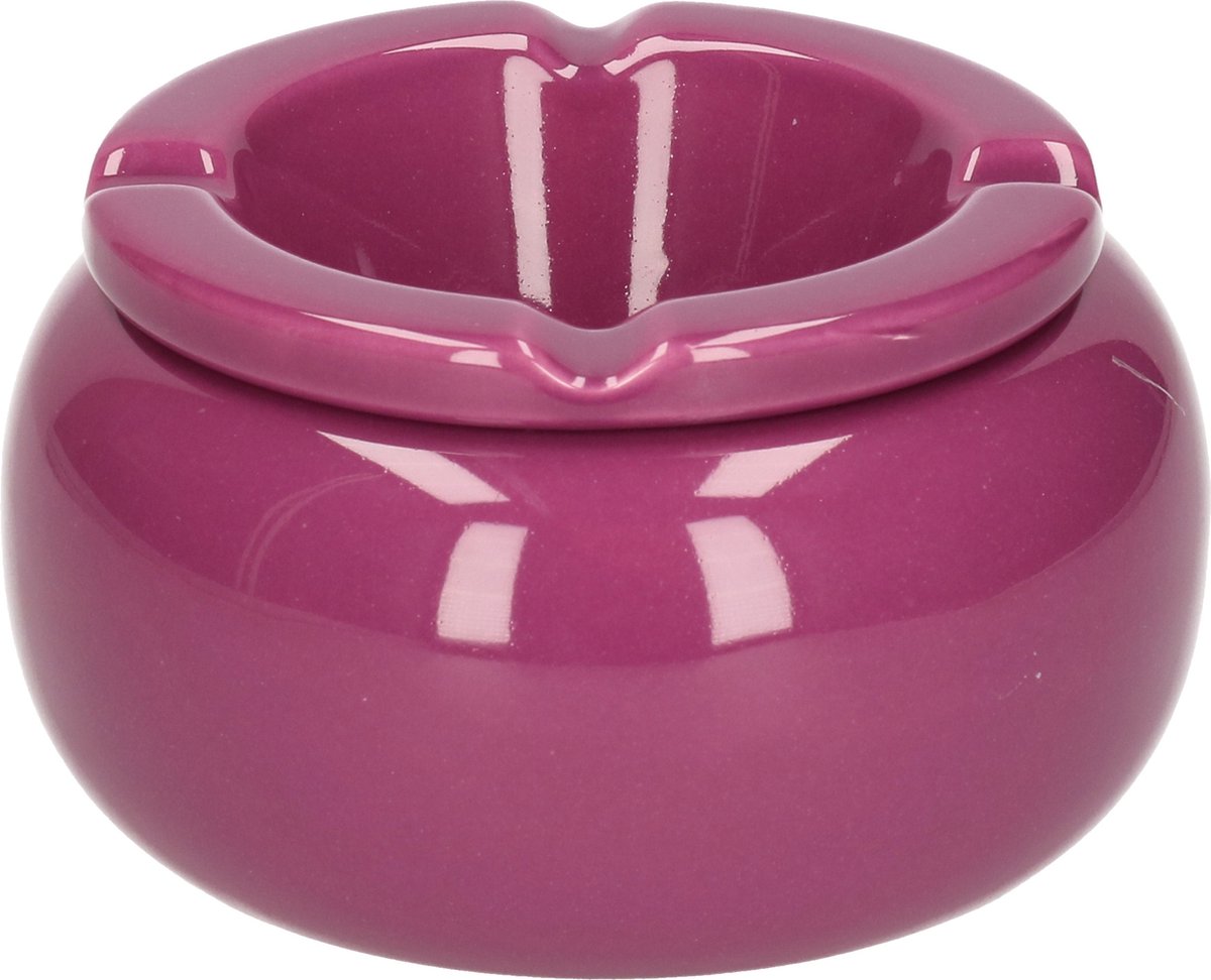 Goedkoopste Cepewa Stormasbak - paars - rond - 11 cm - keramiek - asbak voor buiten - terras asbak