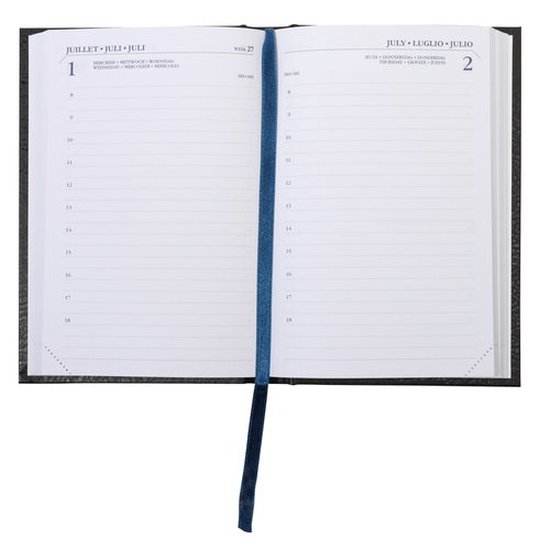 Ryam Bureau Agenda 2025 Memoplan 1 Harde Kaft ZWART (10cm x 15cm) bol