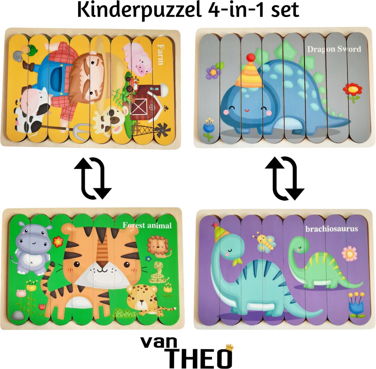 Set 4 Puzzles en bois 'Les 4 Saisons' - Jouets puzzle en bois 2