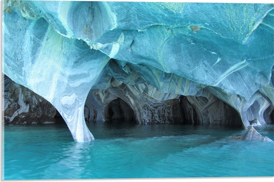 WallClassics - Acrylglas - Blauwe Grot - 60x40 cm Foto op Acrylglas (Met Ophangsysteem)