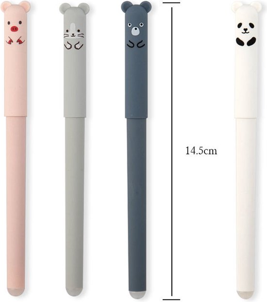 Lot de 4 stylos ANIMAUX effaçables de Luxe d'Oneiro - retour à l'école -  écriture 