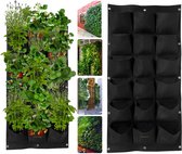 Jardin vertical - Potager à 18 compartiments - 100 x 50 cm - Pot de fleurs balcon - Pot vertical suspendu - Support à plantes - Potager vertical - Minijardin vertical