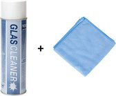 Pieterman - Glascleaner - glasreiniger - 100% zuivere lucht + Microvezeldoek - Schoonmaakdoeken - 1 stuks - Microvezeldoekjes - Microvezel doek