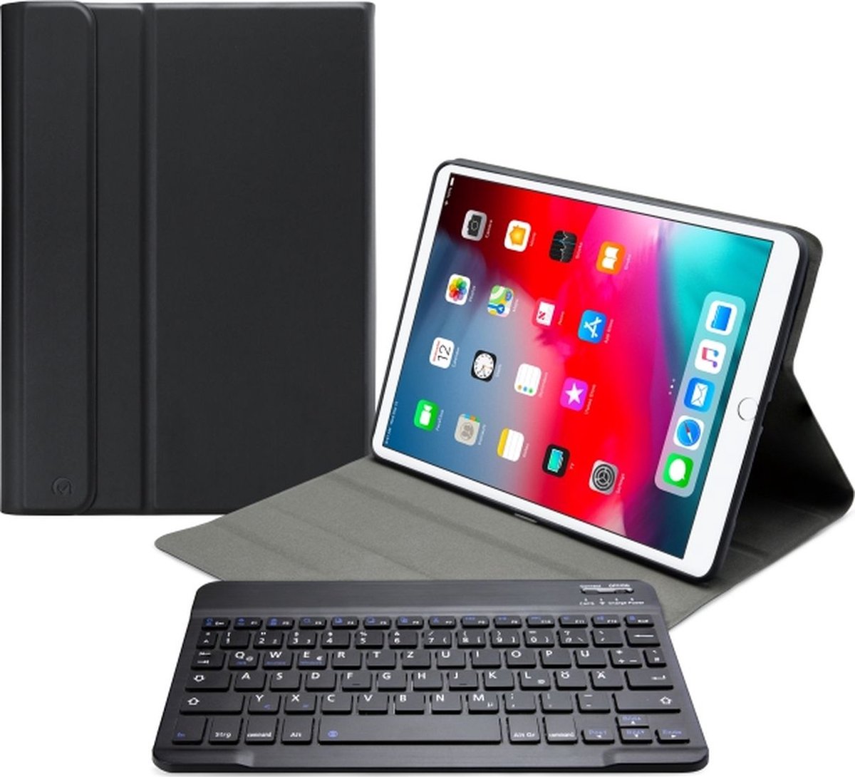 Apple iPad Air 5 10.9 (2022) Hoes - Mobilize - Detachable Keyboard Serie - Kunstlederen Bookcase - Zwart - Hoes Geschikt Voor Apple iPad Air 5 10.9 (2022)