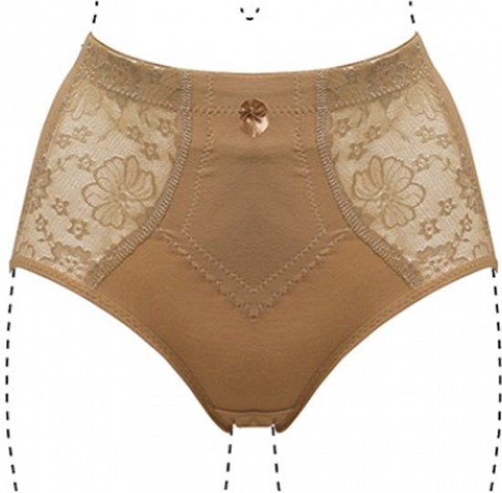 J&C 201 Dames Slip Licht Corrigerend Beige - Maat XL